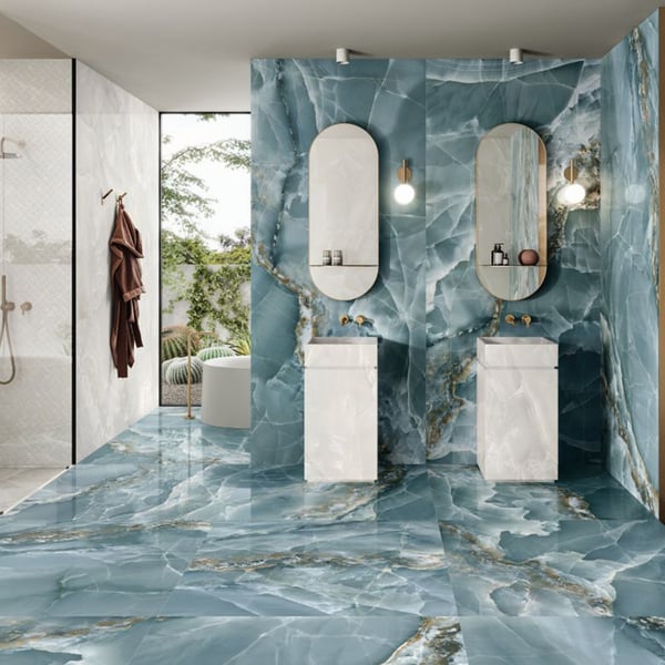 Πλακάκι Tele Di Marmo Onyx Green γυαλιστερό 60x120 cm